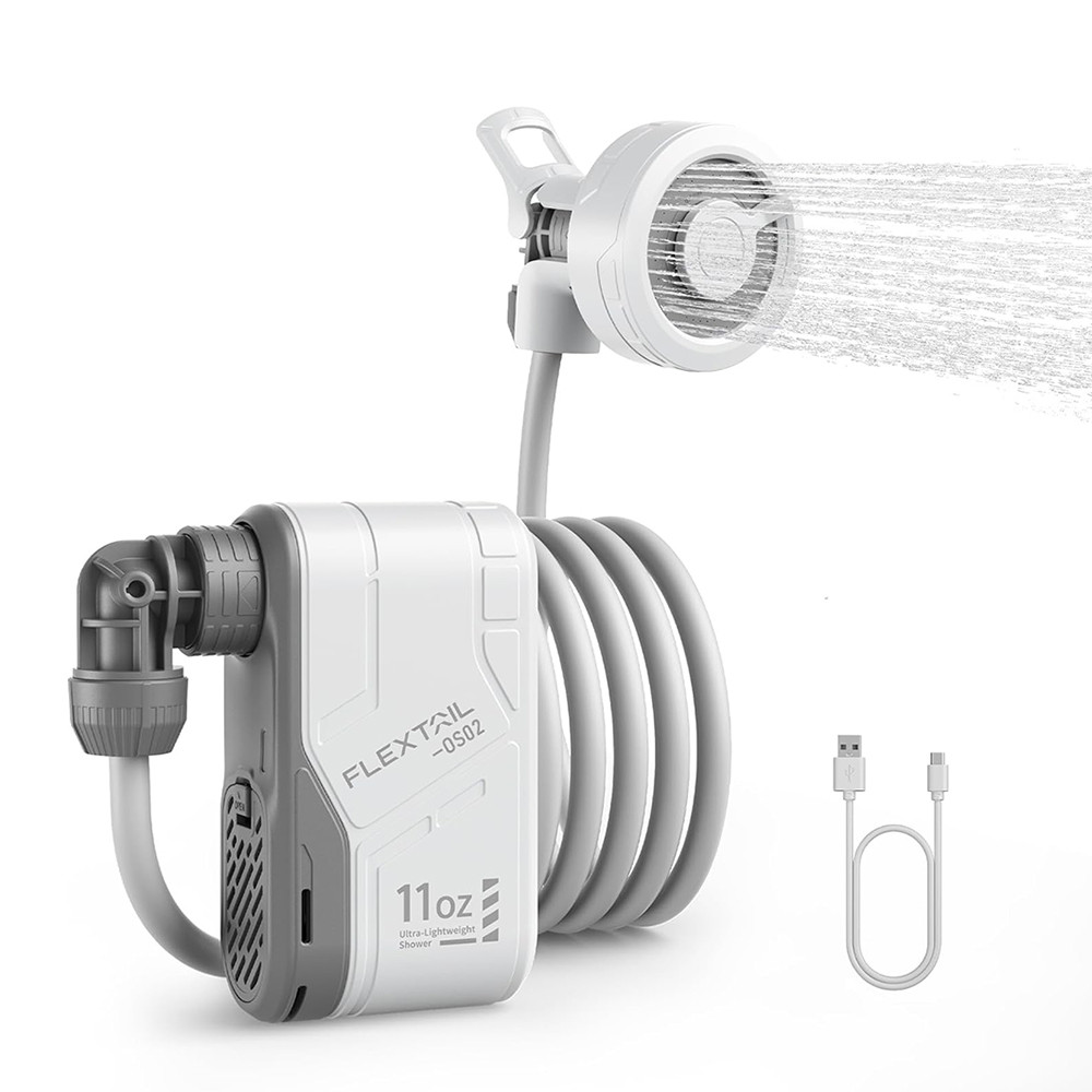 FLEXTAIL Outdoor Camping Shower Portable Electric Shower Pump IPX7 Waterproof for Outdoor Shower,