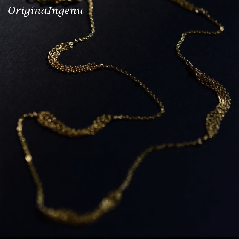 14K Gold Filled Chain Necklace Handmade Gold Choker Boho Chain Jewelry Minimalism Tarnish Resistant