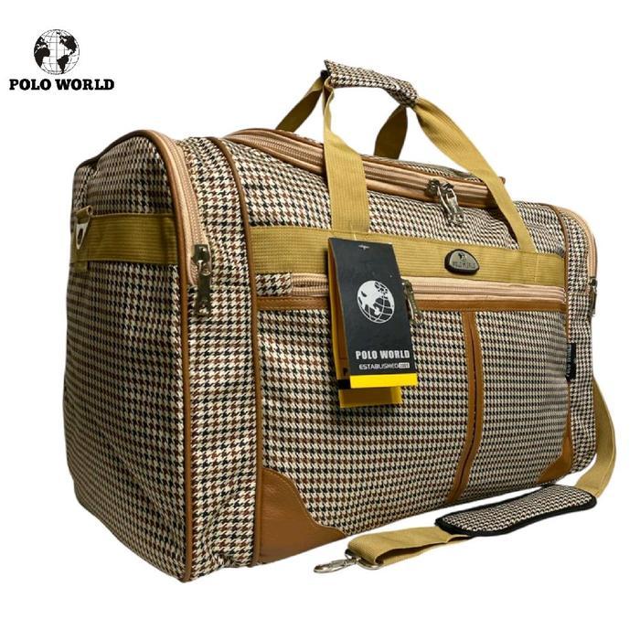 Polo World -Tas Pakaian Jumbo Big Size 80L - Bahan Nilon Motif Batik Tebal Dan Kuat Travel Mudik