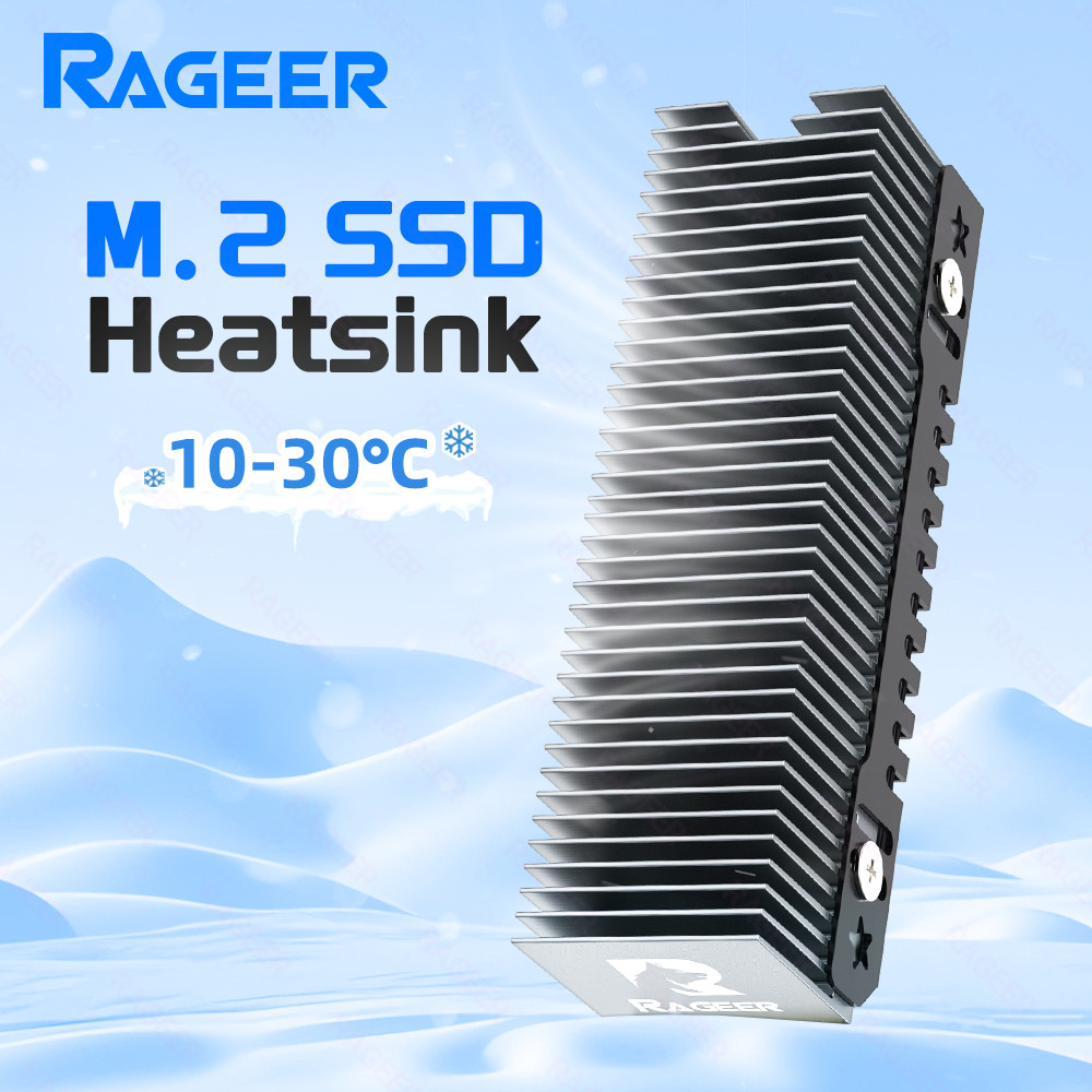 Rageer M.2 Ssd Cooler, Heavy Duty Aluminum Convection Heat Sink, Nvme Ngff Cooler, Pass Heat Sink