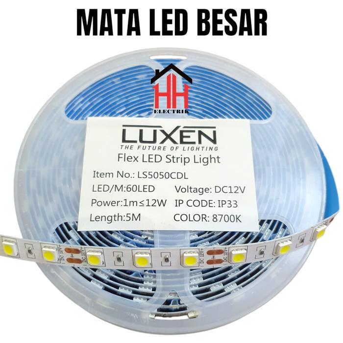 LUXEN LED STRIP 5050 DC 12VOLT 12W SUPER TERANG