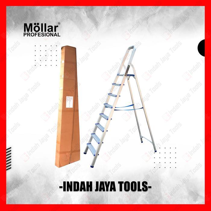 MOLLAR Tangga ALUMUNIUM 8S 8 Step - Tangga Lipat Rumah Aluminium Household Ladder