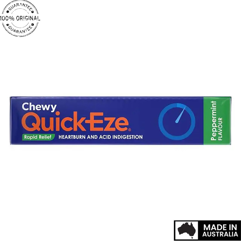 Aussie Original Quick-Eze Peppermint Chewy Antacid 8 Tablet