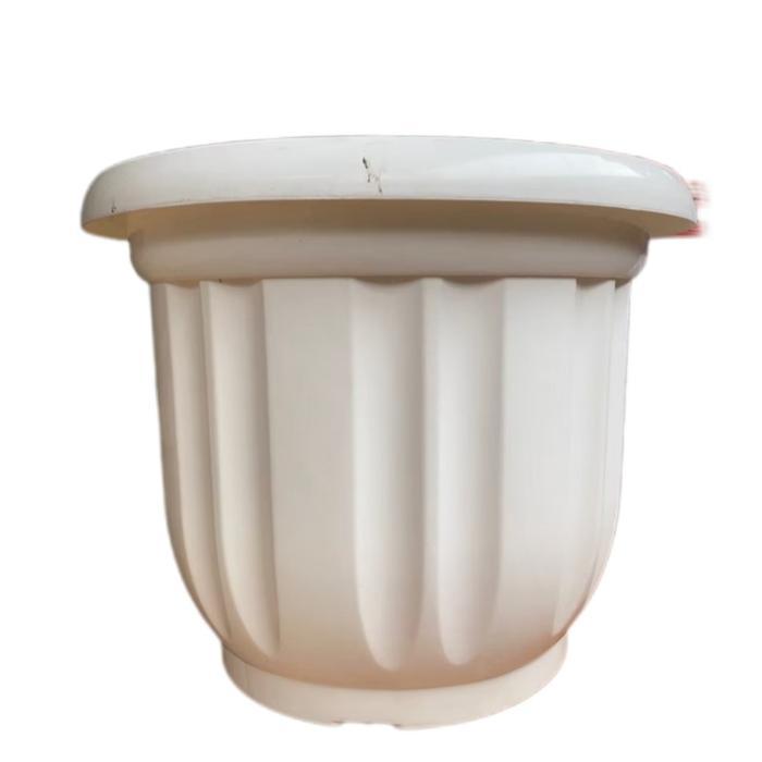 Top Pot Tanaman 60CM Besar Pot Bunga 60cm Hitam Tebal JUMBO Kuat Tanaman Buah Plastik PUTIH Anti