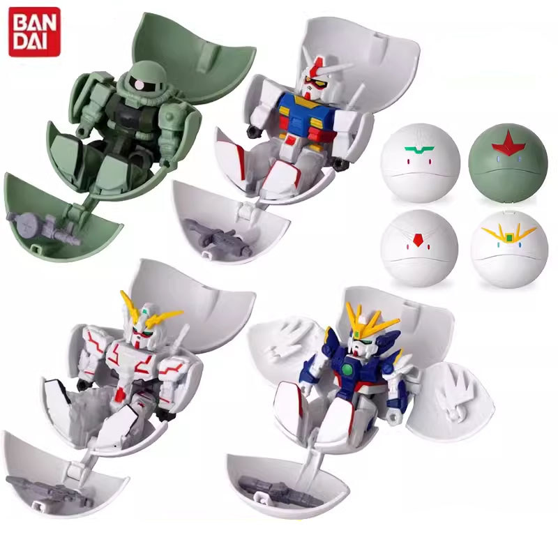 Bandai Original Gashapon Gundam Zaku Unicorn Mobile Wing Change Haro Anime S Toys For Boys Girls