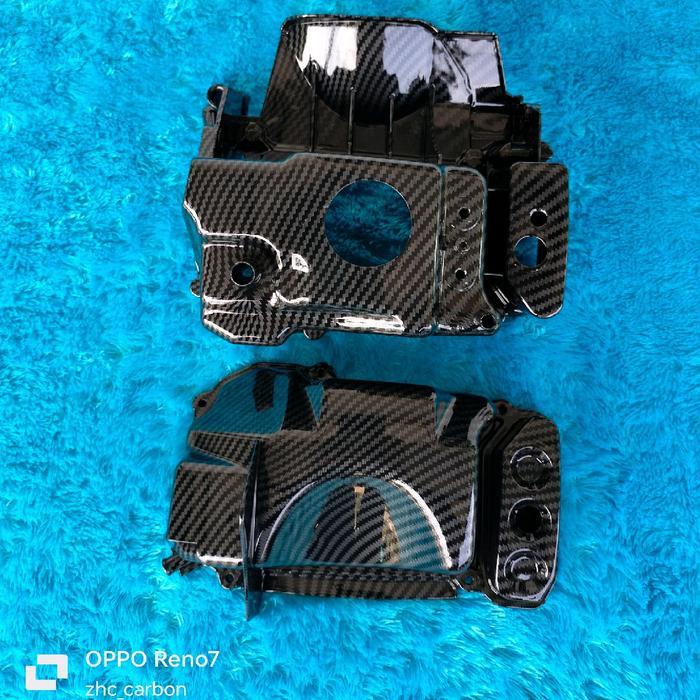 Paket Tutup Cover Box Filter Beat Carbu, Scoopy Karbu Full Carbon
