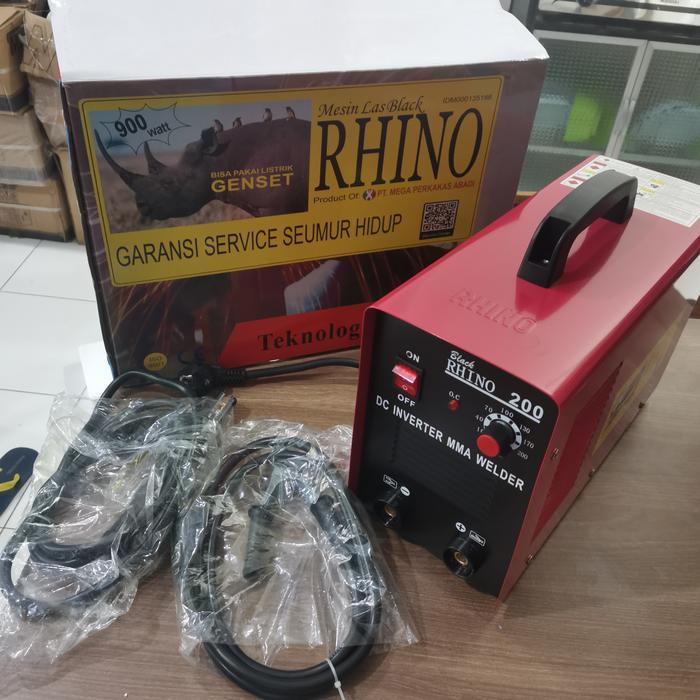 Mesin las 200A RHINO travo las listrik 200 ampere dc inverter mma
