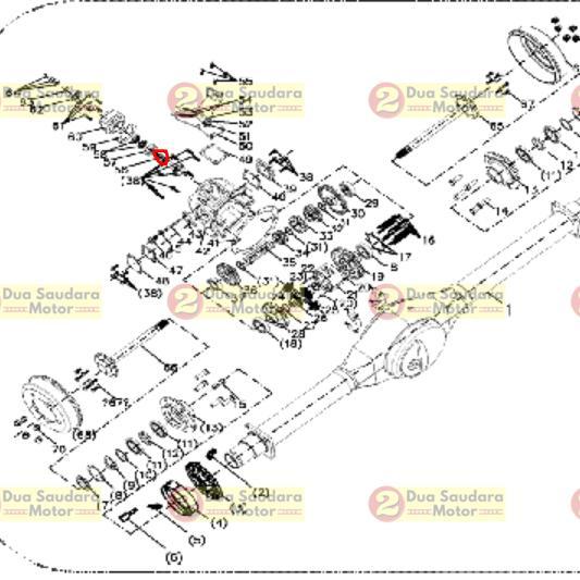 TERMURAH Reduction Gear Gigi Payung 10T Viar Roda Tiga Karya 300 cc Ready stok