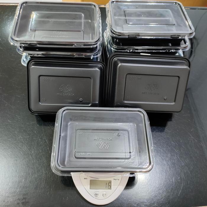 (PROMO RAMADHAN) MIKA BENTO THINWALL 500ML +TUTUP @25 / KOTAK MAKAN PLASTIK TANPA SEKAT PREMIUM