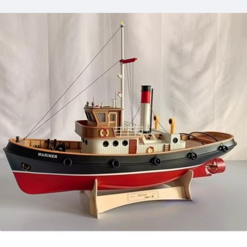 RC Boat 1:50 RTR Version Fiberglass Tugboat Model with Exquisite Workmanship Tugboat Sailor Adult