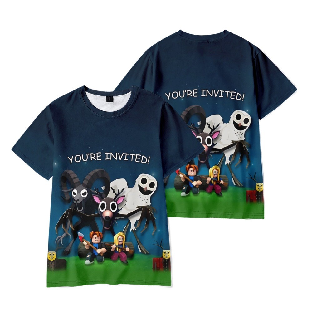 Boys 99 Nights In The Forest 3D Figure Printed T-Shirt For Fans Gift Boys 99 Nights In The Forest