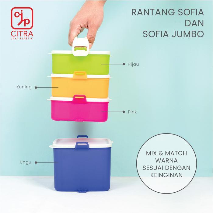 New Rantang Plastik Susun 4 Locking system Ukuran Jumbo Rantang Bekal
