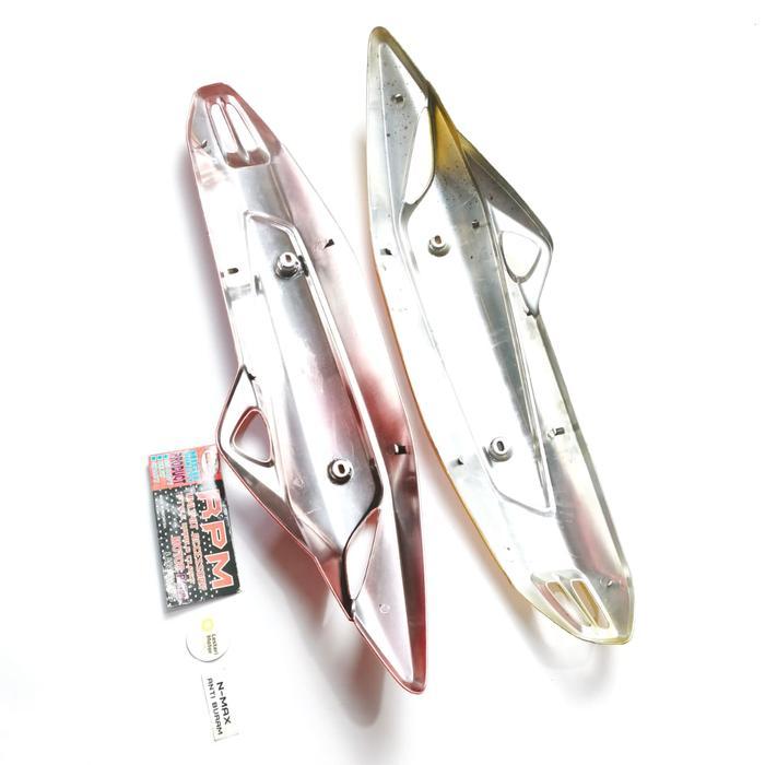 COVER KNALPOT / TUTUP KNALPOT NMAX OLD 2015-2019 MERAH DAN GOLD ANTI BURAM