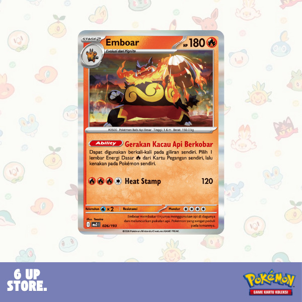 Emboar MA3 | 026/193 C - Pokemon TCG Indonesia