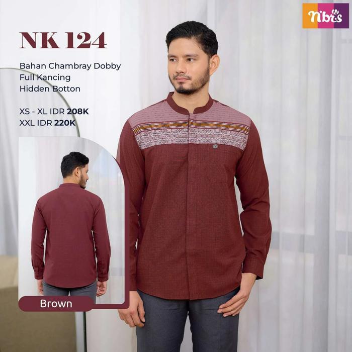 Nibras Nk124 Koko Pria Lengan Panjang Dobby Promo Terbaru 55%