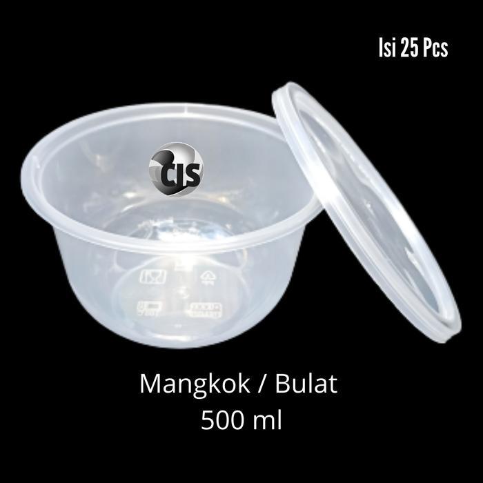 Thinwall Bowl 500 Ml - Thinwall Mangkuk 500 Ml - Isi 25 Pcs