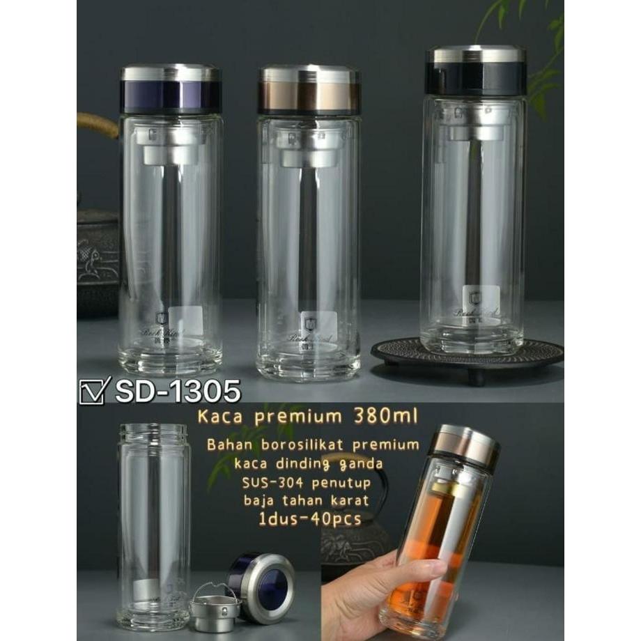 Botol Teh Kaca Infuser/Botol Minum Kaca Botol /Double Wall Infused - Botol SD-1305