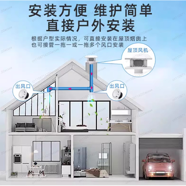 Roof centrifugal fan Outdoor rainproof powerful exhaust fan Factory floor exhaust ventilation fan