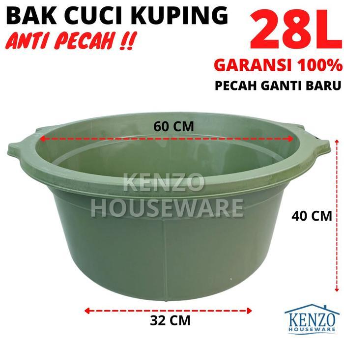 Baskom Bak Plastik Jumbo Ember Cuci Baju 40 Liter Bak Besar Anti Pecah