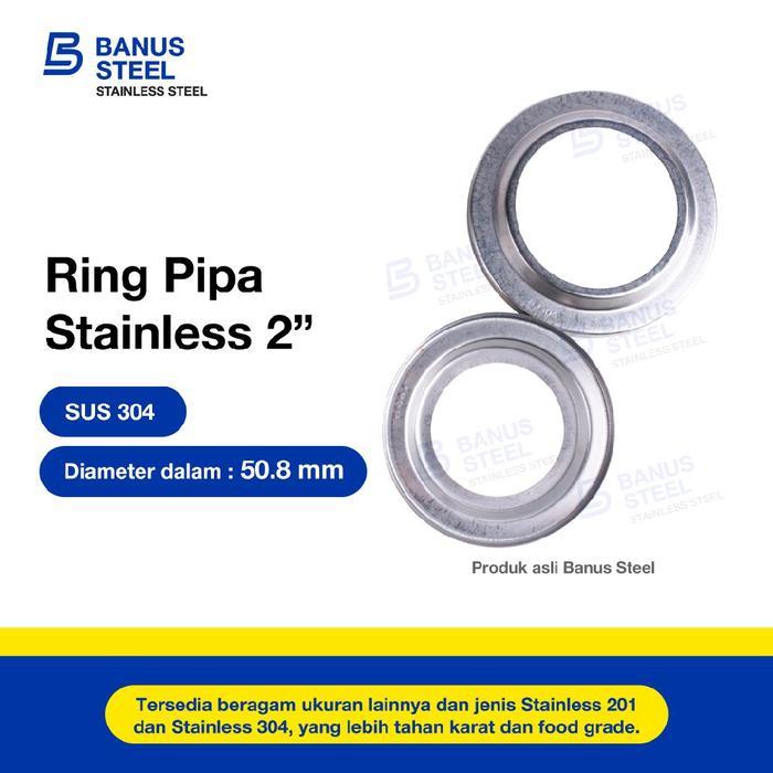 "New" Ring pipa stainless 304 2" inch ring pipa bulat stainless penutup pipa