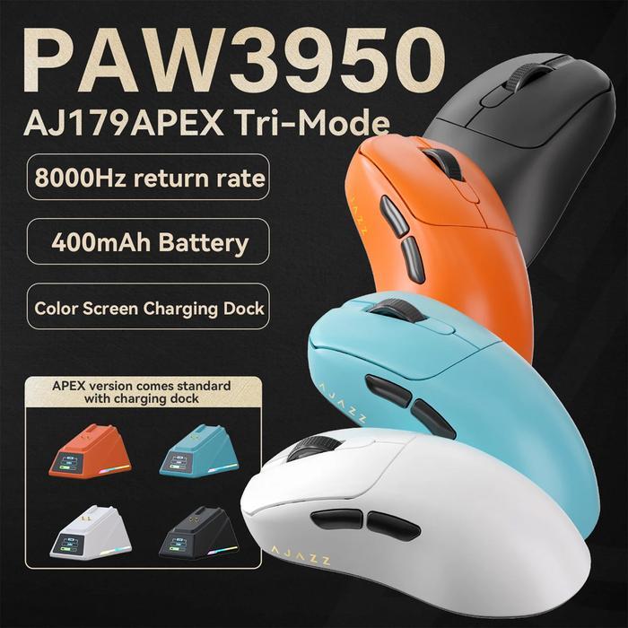 Ajazz AJ179 APEX Lightweight Dual Mode Wireless Gaming Mouse PAW3950
