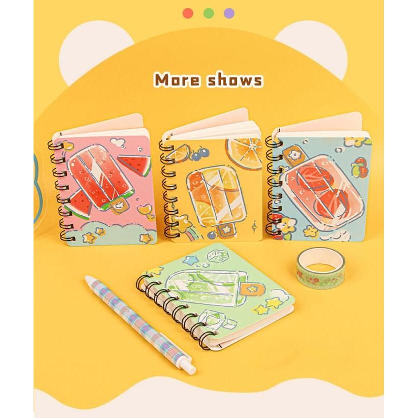 BUKU CATATAN KECIL / NOTEBOOK RING MOTIF / BUKU NOTEBOOK KECIL