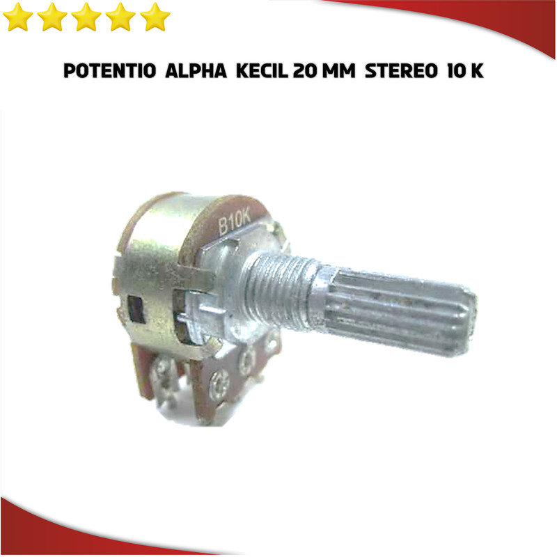 POTENSIO POTENTIO ALPHA KECIL 20 mm STEREO 10 K