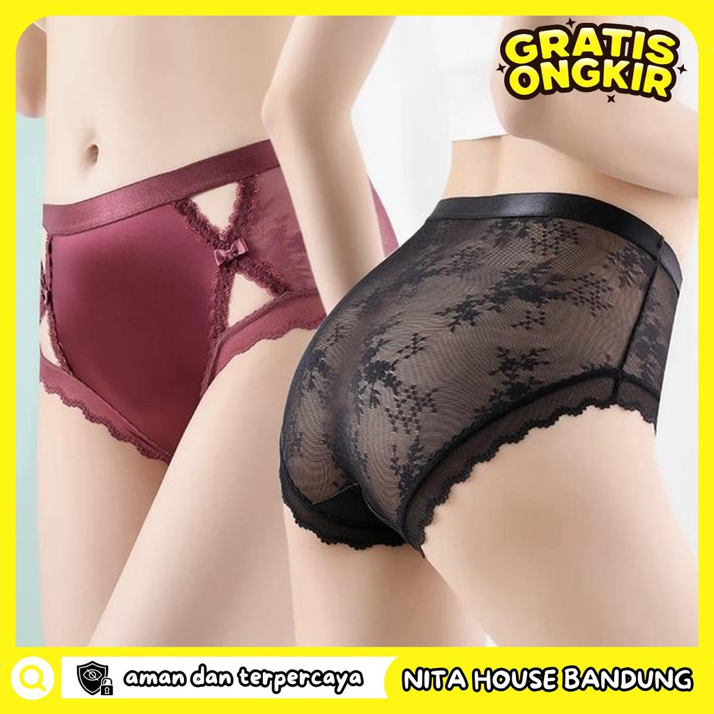 CELANA DALAM WANITA POLOS CD PAKAIAN DALAM RENDA PRIVASI AMAN