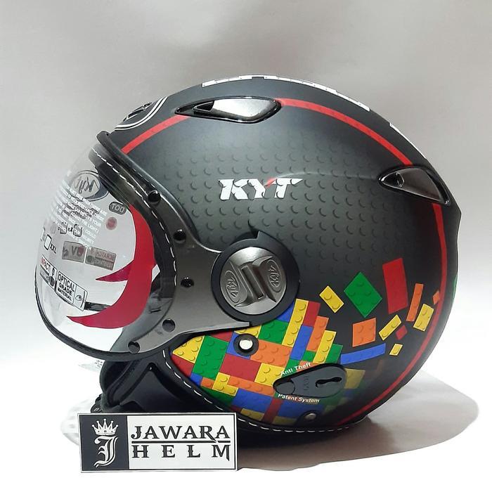 HELM KYT ELSICO MOTIF 5 BLACK RED DOFF