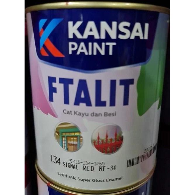 Cat besi & Kayu Ftalit KF-134 Signal Red Warna merah Kemasan 1kg-Pail 20kg