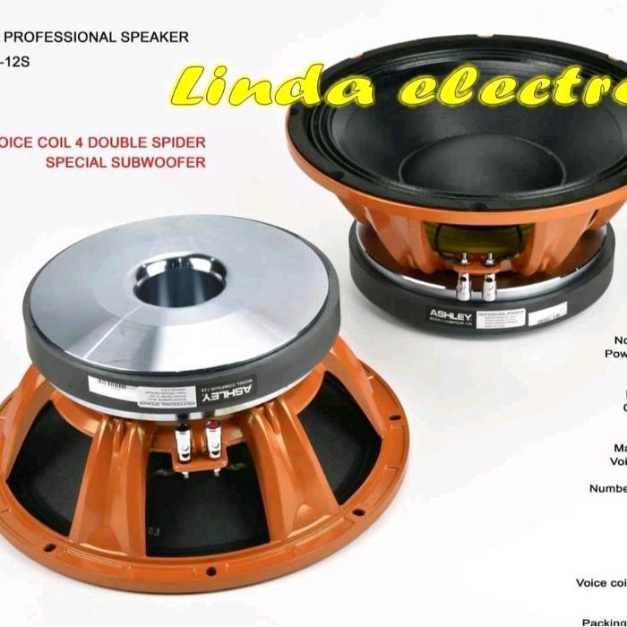 speaker ashley compour 12s 12 inch voice coil 4 double spider