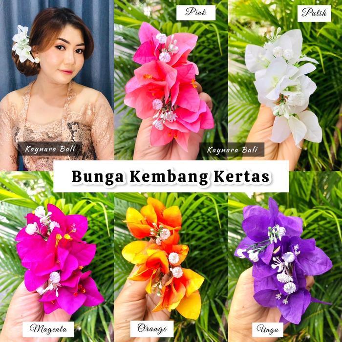 Semanggi Bunga Kembang Kertas / Bunga Hiasan Hairdo