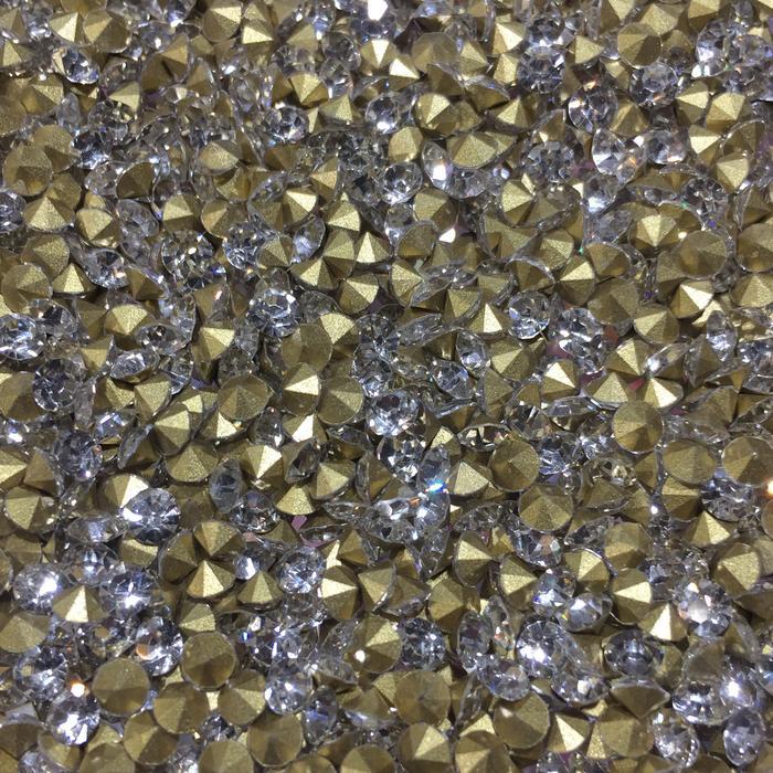 PERMATA TEMPEL SS 18 WARNA PUTIH CLEAR RHINESTONE 10 GROSS