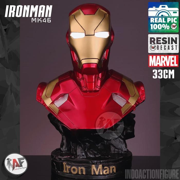 Statue Action Figure Avengers Spiderman Iron Spider , Iron Man MK50,Thanos ,Venom Bust Design