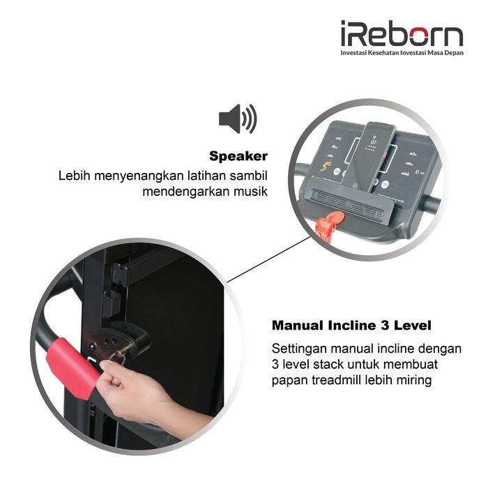 Treadmill Elektrik iReborn Venio - Alat Fitness Gym Olahraga Rumahan