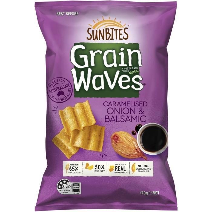 Sunbites Grain Waves Caramelised Onion And Balsamic Vinegar Chips 170g Australia