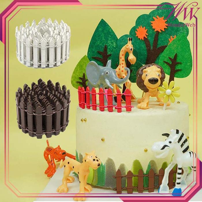 90*5cm Miniatur Pagar Aksesori Lansekap Mini Kayu Maket Miniatur Pagar Taman Pagar Mini Miniatur