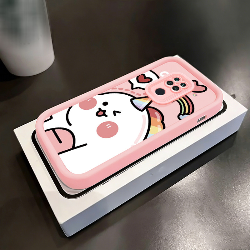 Casing Hp untuk Xiaomi Redmi Note 9 4G 10X Case Unicorn Pelangi Kartun Camera Protect Kekinian Cesin