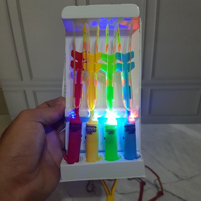 Mainan Ketapel Lampu Led - 4 Buah Ketapel Apollo Copter