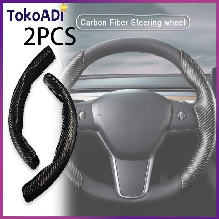 Carbon Cover Stir Sarung Stir Mobil Carbon Sarung Stir Carbon Universa