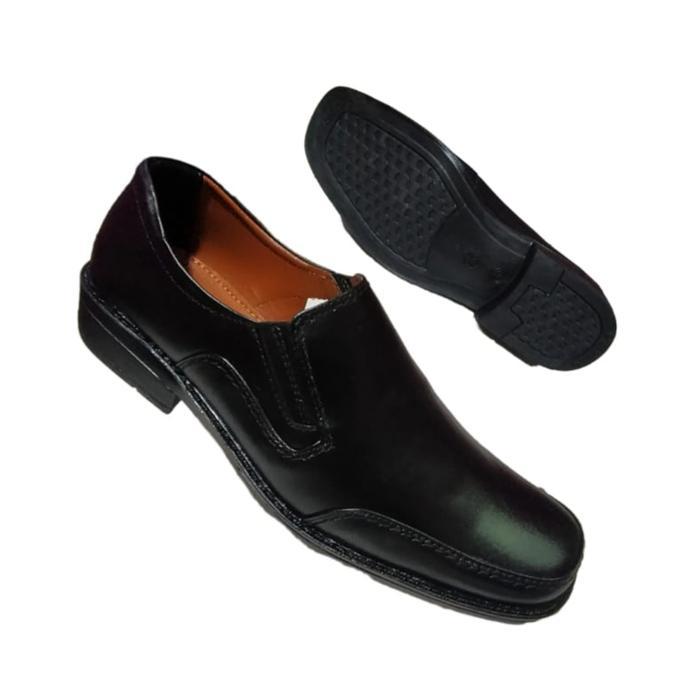 Aerostreet - Sepatu Pantofel Pria Kulit Asli Formal Kantor - Material Kulit Sapi Asli & Sol Elastis