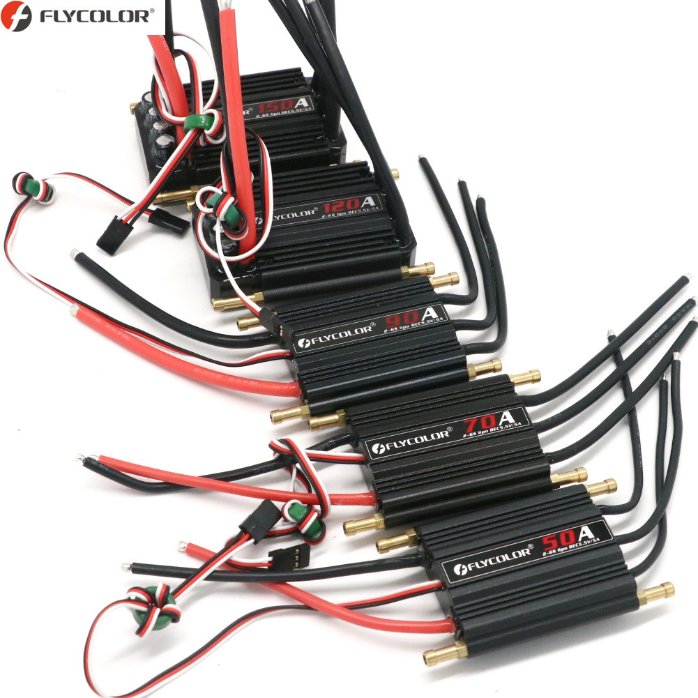 NEW Flycolor 50A 70A 90A 120A 150A Brushless ESC Speed Controller with Progaming Card Support 2-6S L