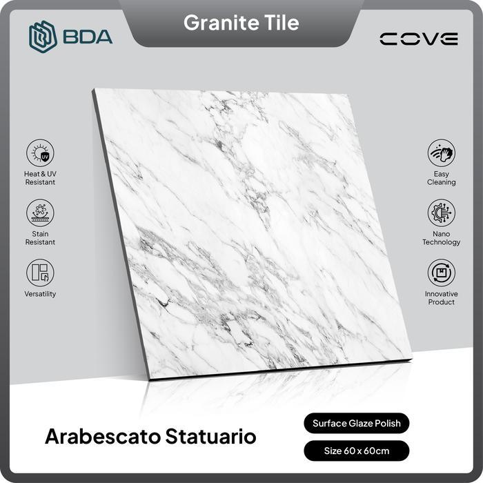 BDA Granite Tile Granit Lantai 60x60 Granit 60x60 Keramik Lantai Keramik Dinding Arabescato