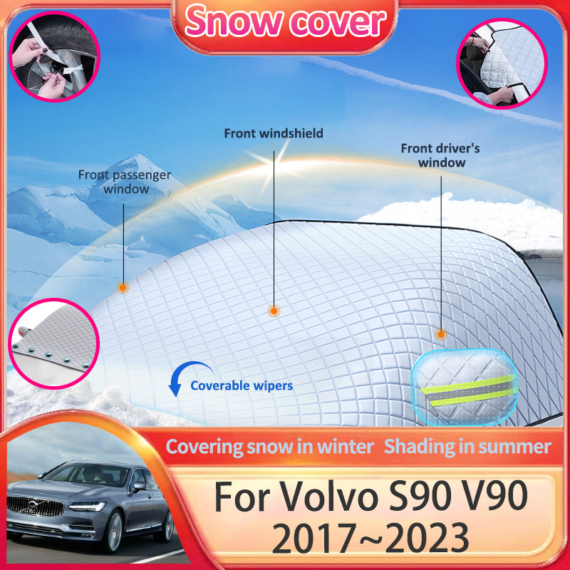 Car Snow Shield Shade For V0LV0 S90 V90 T8 2017~2023 Sunshade Windscreen Protection Cover Anti-Frost