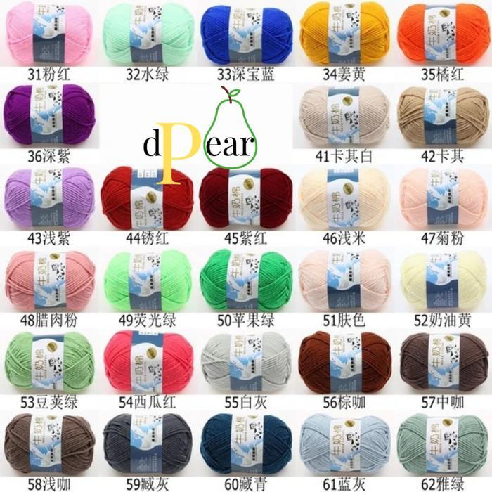 "New" Benang Rajut Yarn For Knitting Milk Cotton Yarn Winter DIY Scarf Benang Rajut