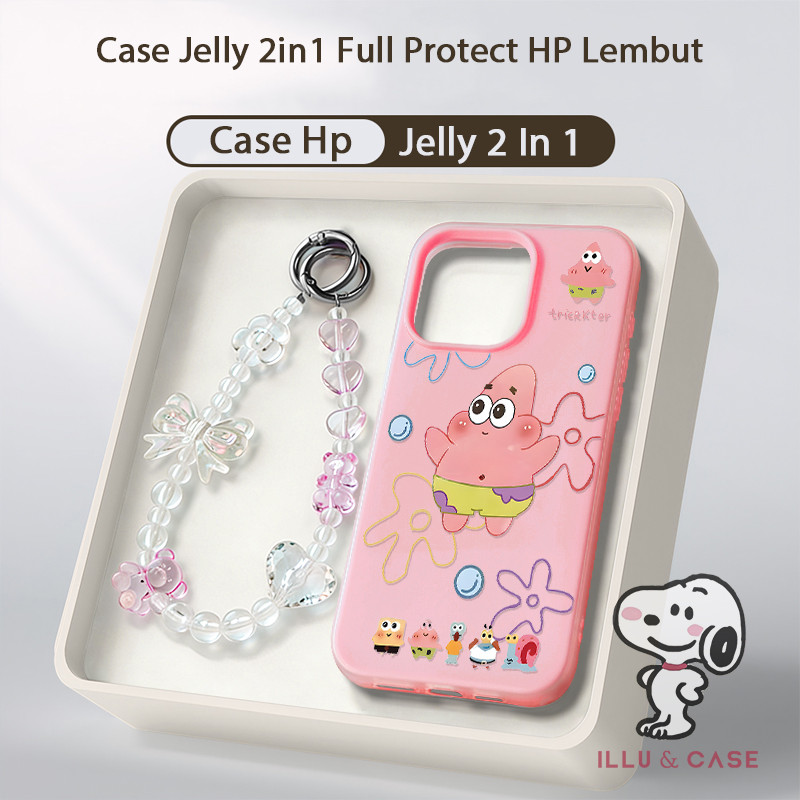 Tali Gantungan Jelly 2 In 1 Mini Patrick Star Casing Vivo T5 Z11X Y31d Pro Y11d Y05 V70 Fe Y400 V60 