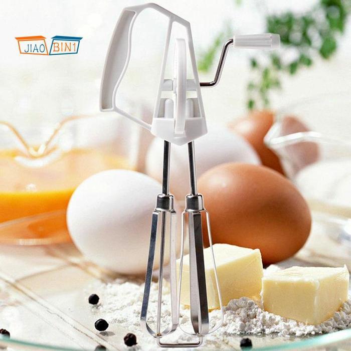 Kocokan Tangan Manual Putar Pengocok Telur Mixer Blender Stainless