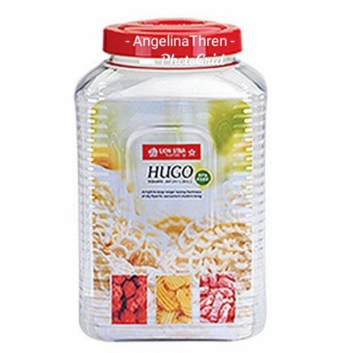 Stok Baru Toples kotak mika bening Hugo Lionstar 15lt
