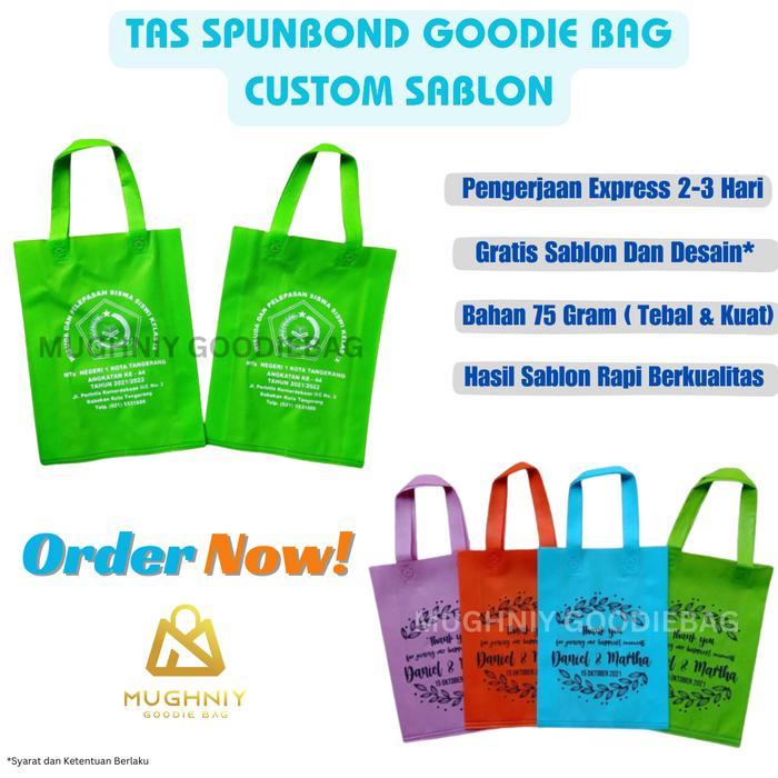 Sablon Tas Kain Spunbond/Tas Goodie bag/Tas Kanvas