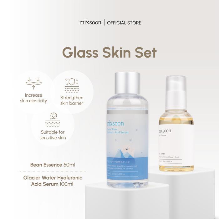 [Best Selling Bundle Mixsoon] Bean Essence 50Ml + Glacier Water Hyaluronic Acid Serum 100Ml